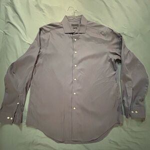 Mens Calvin Klein, neck 17, Long Sleeve, Button Down, Gray